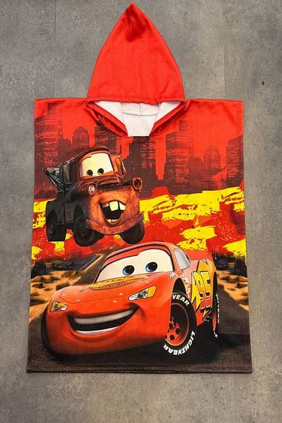 DeKuBaby New Season 100% Cotton Cartoon Character Patterned Hooded Children's Poncho Bathrobe (Beach - Pool - Bathroom)