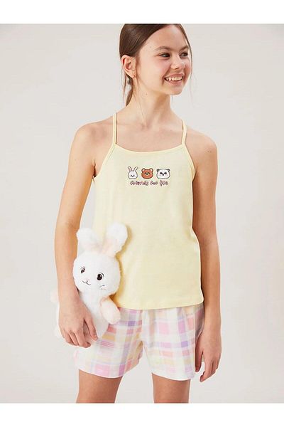 LC Waikiki Patterned Girl's Shorts Pajama Set (S5)