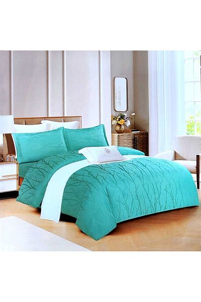 Primavara Jacquard bedding set, 4 pieces, double bed, fitted sheet
