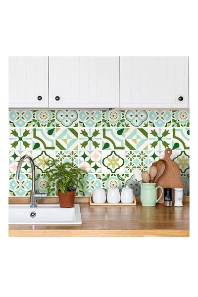 Morcart Set of 12 Morcart wallpaper, 30.5 x 30.5 cm, vinyl, multicolor