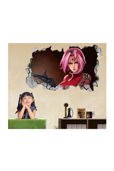 BV Decorative sticker, 3D hole in the wall, Naruto, 85 cm, 1029STK-1