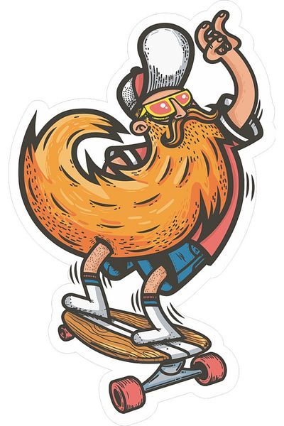 BV Decorative sticker, Skateboard, 85 cm, 1079STK