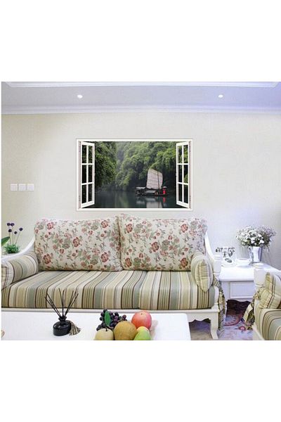BV Decorative sticker, 3D window, Yangtze River, 85 cm, 572STK