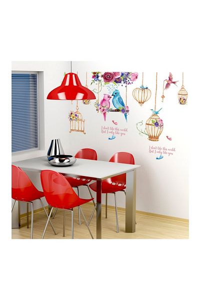 BV Decorative sticker, Birds, Cage, 141 cm, 734STK