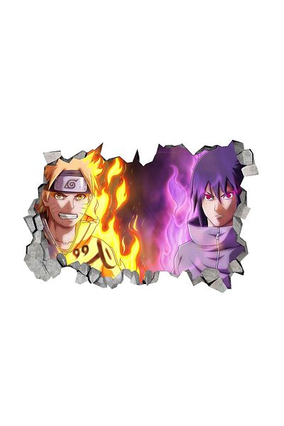 BV Decorative sticker, 3D hole in the wall, Naruto, 85 cm, 1020STK
