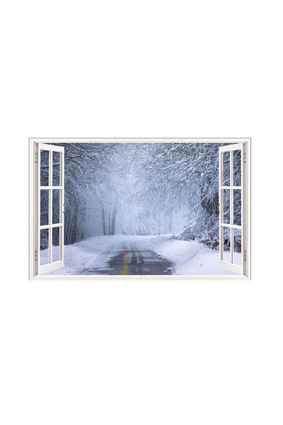 BV Decorative sticker, 3D Window, Winter, 85 cm, 698STK