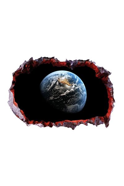 BV Decorative sticker, hole in the wall 3D, Planet, 85 cm, 1036STK-1