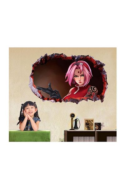 BV Decorative sticker, 3D hole in the wall, Naruto, 85 cm, 1029STK