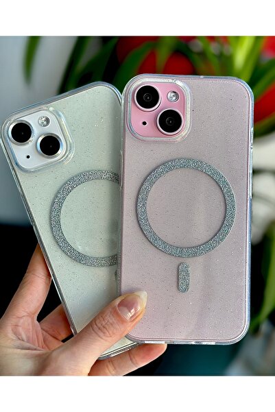 Go Aksesuar Iphone 14 Plus - 15 Plus Uyumlu Glitter Magsafe Özellikli Işıltıl...