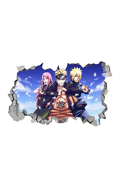 BV Decorative sticker, 3D hole in the wall, Naruto, 85 cm, 1054TK-2