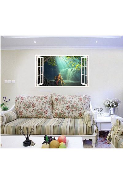 BV Decorative sticker, 3D window, Waterfall, 85 cm, 616STK