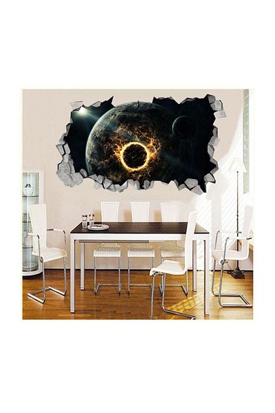 BV Decorative sticker, hole in the wall 3D, Planet, 85 cm, 1034STK