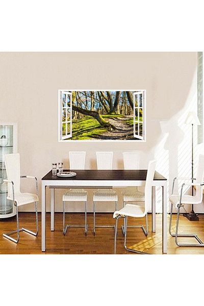 BV Decorative sticker, 3D window, Forest, 85 cm, 612PCS