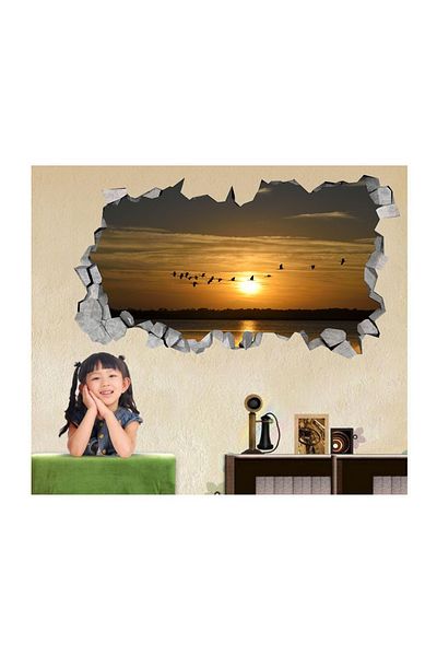 BV Decorative sticker, 3D hole in the wall, Sunrise, 85 cm, 175STK-2