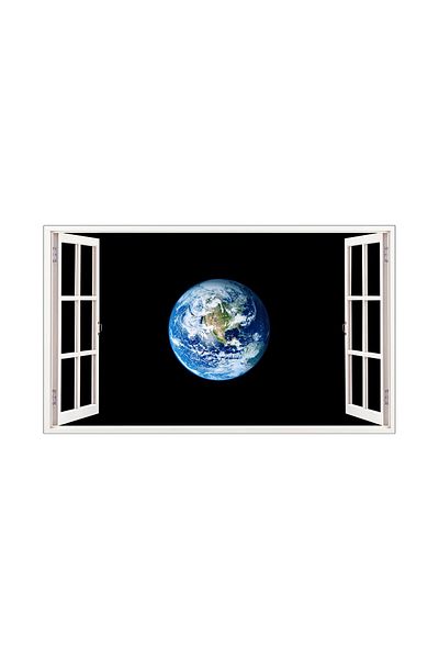 BV Decorative sticker, 3D window, Planet, 85 cm, 1038STK