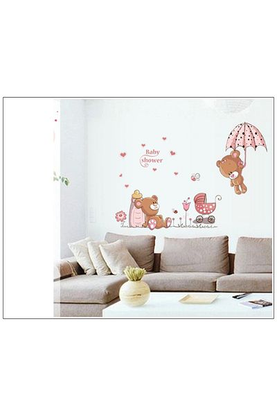 BV Decorative sticker, Teddy bears, Baby shower, 77 cm, 712PCS