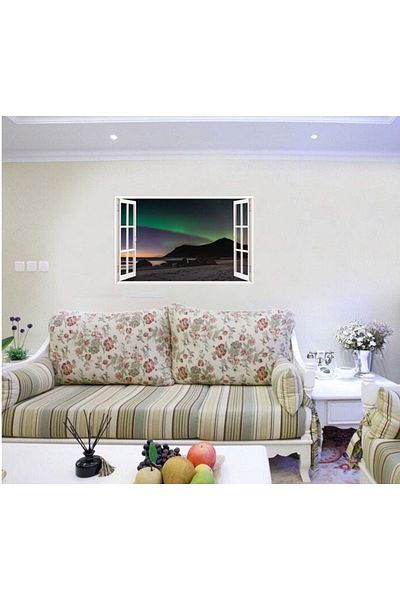 BV Decorative sticker, 3D Window, Aurora Borealis, 85 cm, 692STK