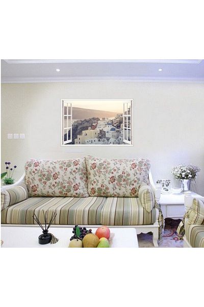 BV Decorative sticker, 3D Window, Santorini, 85 cm, 672STK