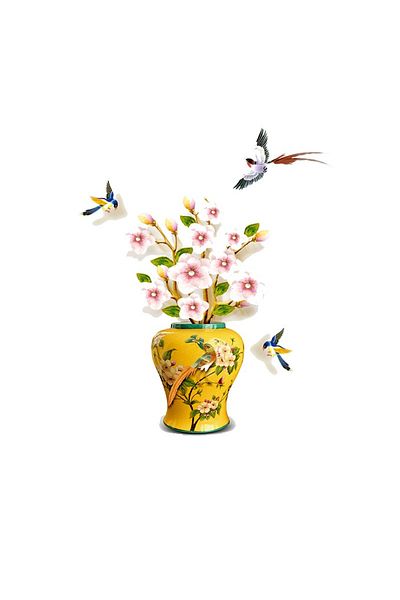 BV Decorative sticker, Vase with flowers, 74 cm, 813STK