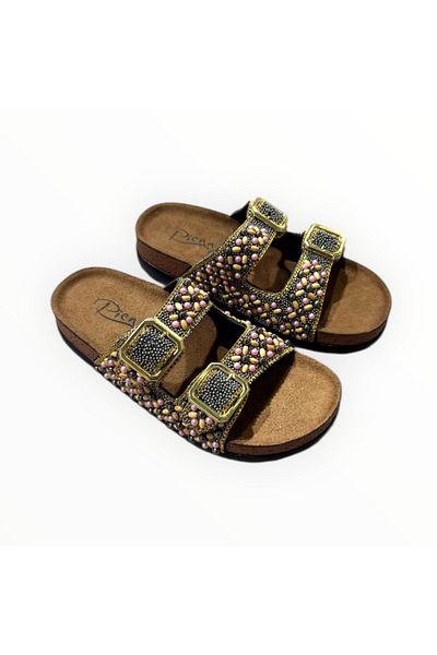Aldina Nucci Stone Women's Slippers # 1035