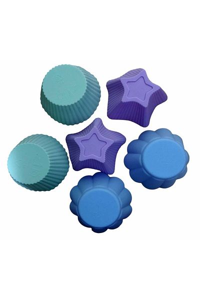 BV Silicone mold for cakes and muffins, various models, heat-resistant, 6 cavities, 537COF