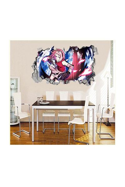 BV Decorative sticker, 3D hole in the wall, Naruto, 85 cm, 1031STK