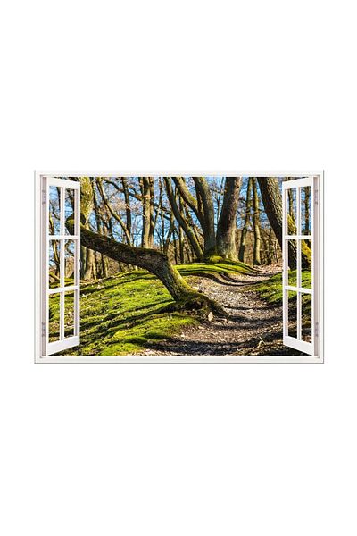 BV Decorative sticker, 3D window, Forest, 85 cm, 612PCS
