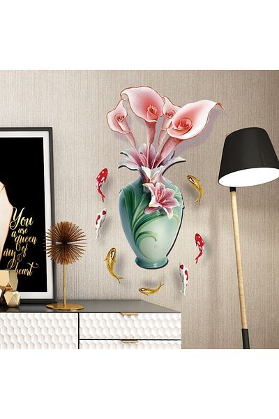 BV Decorative sticker, Vase with flowers, 65 cm, 814STK