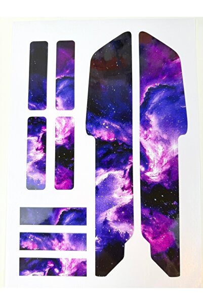 ca kay bu Galaxy Bisiklet Sticker Seti 9 Parça – Renkli Maşa Kadro Etiketi