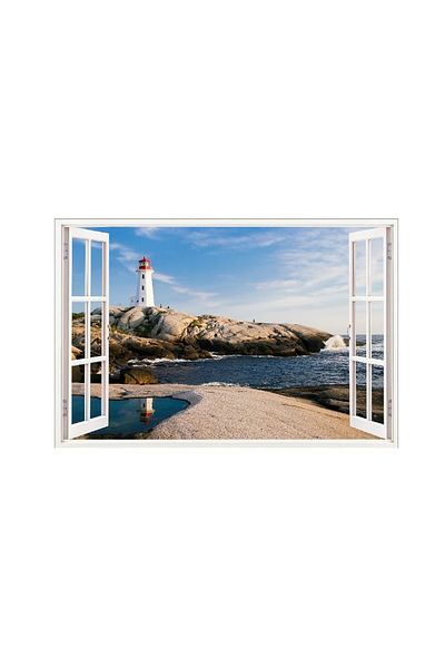 BV Decorative sticker, 3D Window, Lighthouse, 85 cm, 617STK