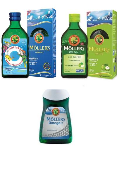 Möller's زيت السمك أوميغا-3 من مولرز - توتى فروتي وتفاح + أوميغا-3 60 كبسولة