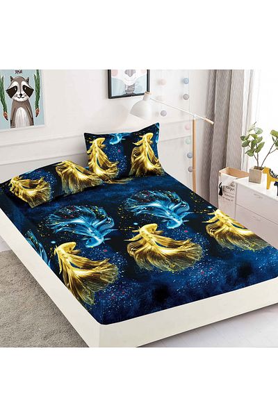 FIONNA.RO Elasticated Pillowcase and Finet Pillowcases 180x200cm - Golden Fish