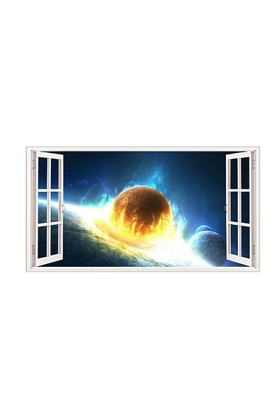 BV Decorative sticker, 3D window, Planet, 85 cm, 1044STK
