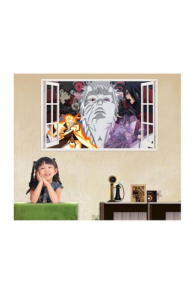 BV Decorative sticker, 3D window, Uchiha-Uzumaki, 85 cm, 1017STK