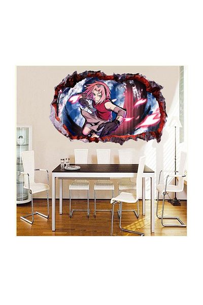 BV Decorative sticker, 3D hole in the wall, Naruto, 85 cm, 1031STK-1