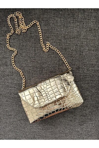 melecco Women's Chain Strap Mini Shoulder Bag – Stylish Design with Crocodile...
