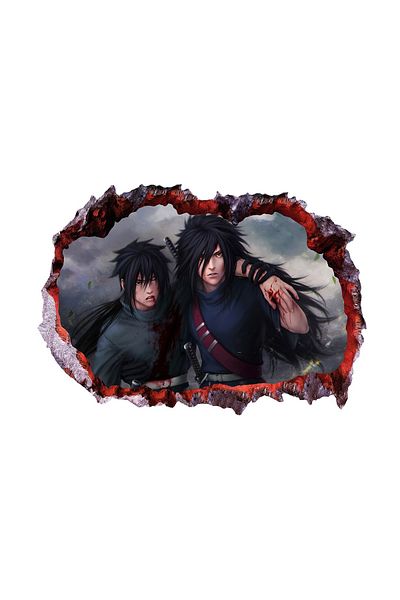 BV Decorative sticker, 3D hole in the wall, Naruto, 85 cm, 1028STK-1