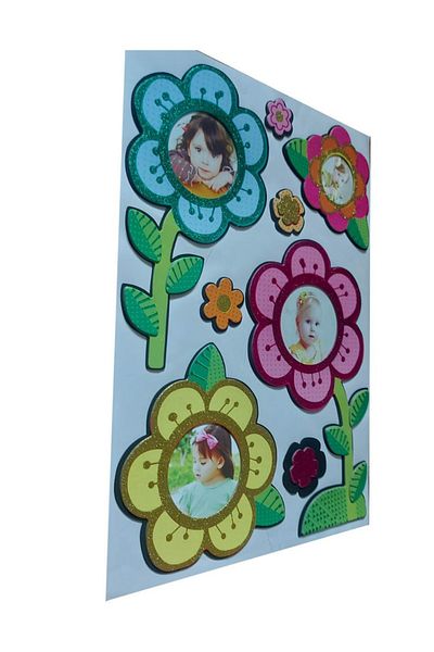 BV Decorative sticker, Flowers with pictures, 45 cm, WX-EB004