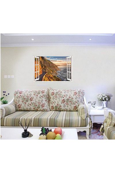 BV Decorative sticker, 3D Window, Road, 85 cm, 661STK