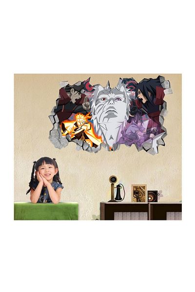 BV Decorative sticker, Hole in the wall 3D, Uchiha-Uzumaki, 85 cm, 1017STK-2