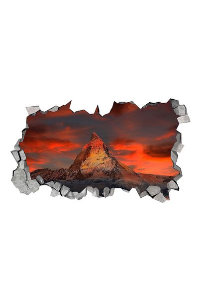 BV Decorative sticker, hole in the wall 3D, Mountain, 85 cm, 188STK-1