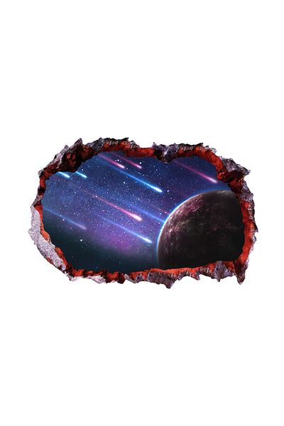 BV Decorative sticker, hole in the wall 3D, Planet, 85 cm, 1045STK-1