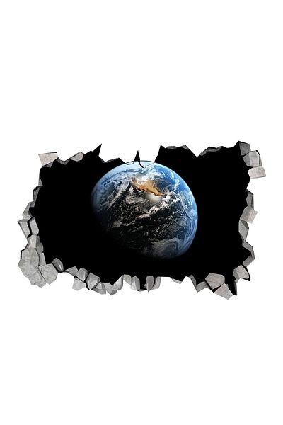 BV Decorative sticker, hole in the wall 3D, Planet, 85 cm, 1036STK-3