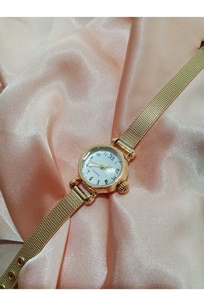 QUARTZ Hasir Gold Cordon - Minimal Model - Retro Vintage Model Women's Wristwatch - 0112