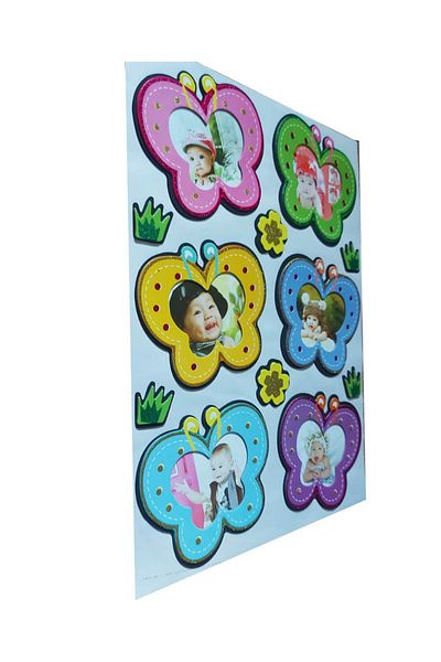 BV Decorative sticker, butterflies with pictures, 45 cm, WX-EB003