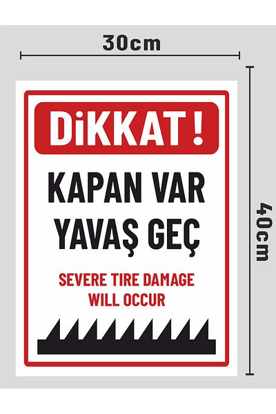 zafrakreklam Attention Where There - Warning Sign 24X34 cm Polycarbonate