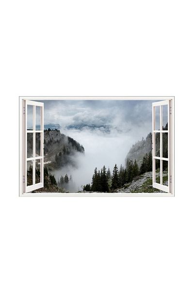 BV Decorative sticker, 3D window, Mountain, 85 cm, 630PCS
