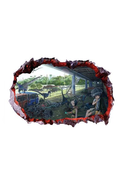 BV Decorative sticker with Dinosaurs, 85 cm, 4243ST-1