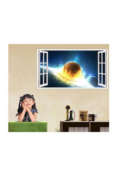 BV Decorative sticker, 3D window, Planet, 85 cm, 1044STK