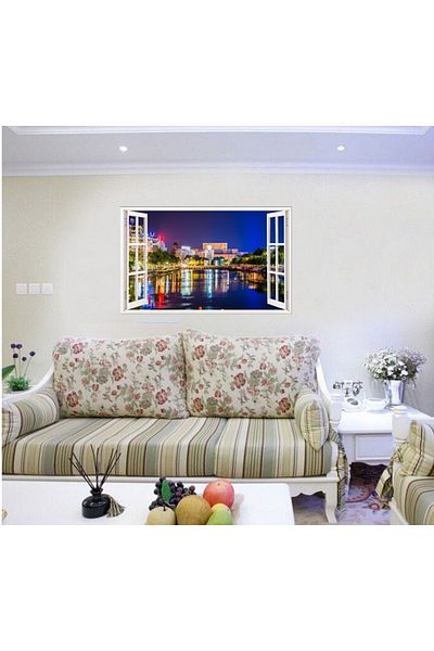 BV Decorative sticker, 3D Window, Bucharest, 85 cm, 634STK
